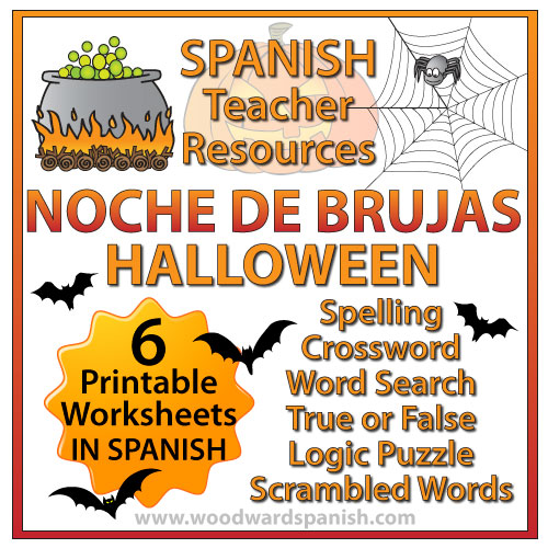 Spanish Halloween Worksheets and Activities Pack  Woodward Spanish