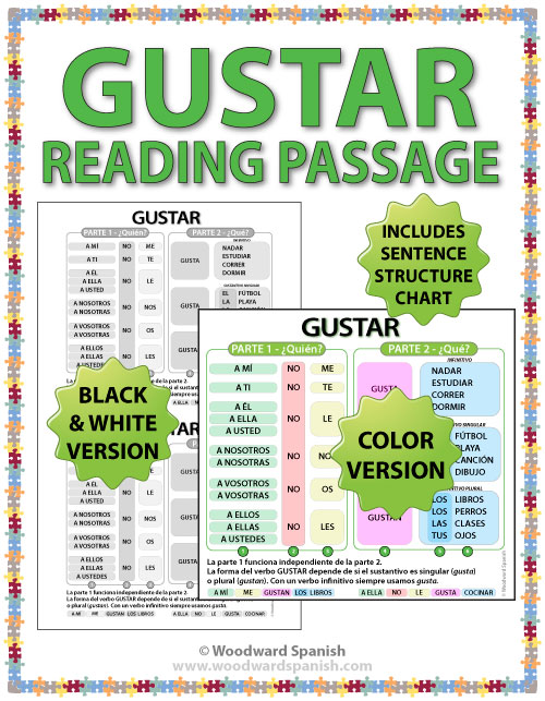 gustar-spanish-reading-passage-and-worksheets-woodward-spanish