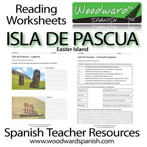 Spanish Reading Worksheets about Easter Island - Isla de Pascua