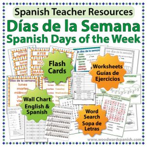 Spanish Teacher Resources for Days of the Week in Spanish