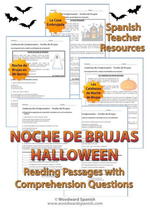Spanish Reading Passages about Halloween - 3 Original Stories in Spanish