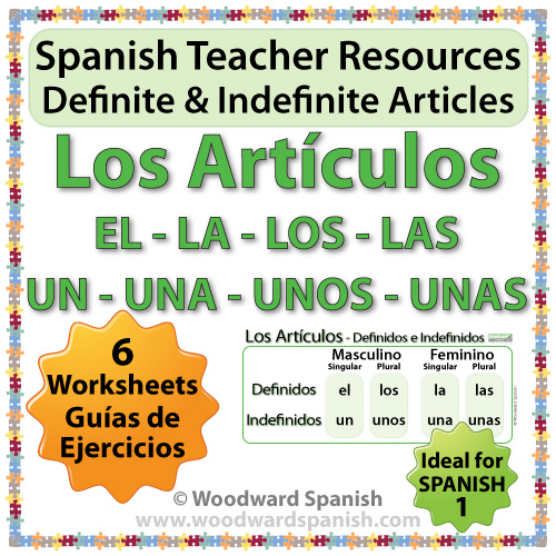 Spanish Articles Worksheets – Definite and Indefinite Articles