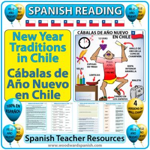 Chile - Cábalas de Año Nuevo - New Year Traditions in Chile - Spanish Reading