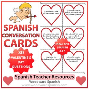 Spanish Conversation Cards about Valentine's Day
