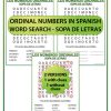Spanish Word Search - Ordinal numbers - Los números ordinales en español - Sopa de letras