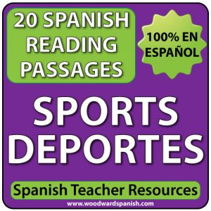 Spanish Reading Passage about Sports with Comprehension questions - Lectura de los deportes