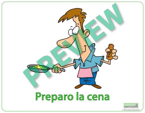 Spanish Daily Routines Wall Charts / Flash Cards - Image 3