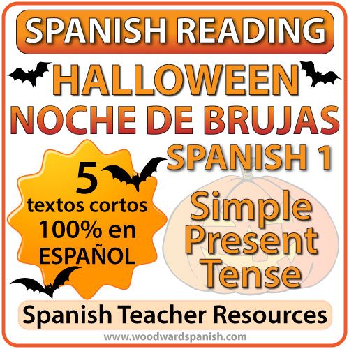 Spanish 1 Reading about Halloween - Noche de Brujas