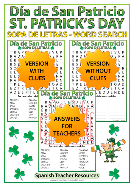 st patricks day spanish words