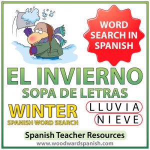 El Invierno - Winter - Spanish Word Search - Sopa de Letras