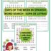 Spanish Days of the Week Word Search - Sopa de Letras con los días de la semana en español