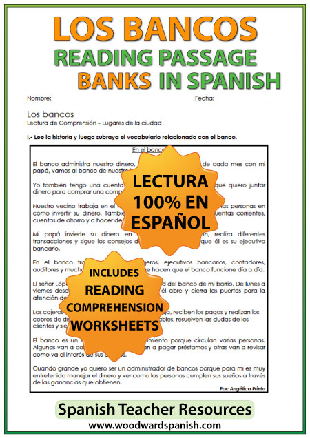 Spanish Reading passage about Banks - Una lectura acerca de los bancos en español