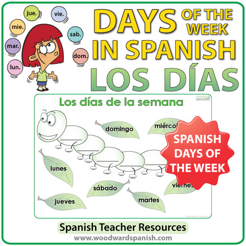 los dias de la semana (days of the week in Spanish) 