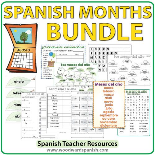 Spanish Months - Bundle of Teacher Resources