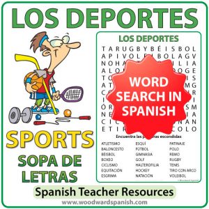 Spanish Sports Word Search - Los Deportes - Sopa de Letras