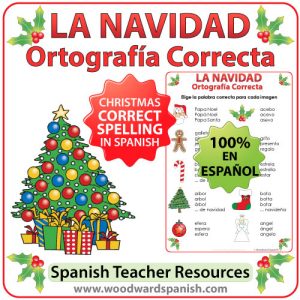 Spanish Spelling Activity - Christmas Vocabulary. Ortografía Correcta - La Navidad.