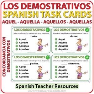 Spanish Task Cards - aquel, aquella, aquellos, aquellas