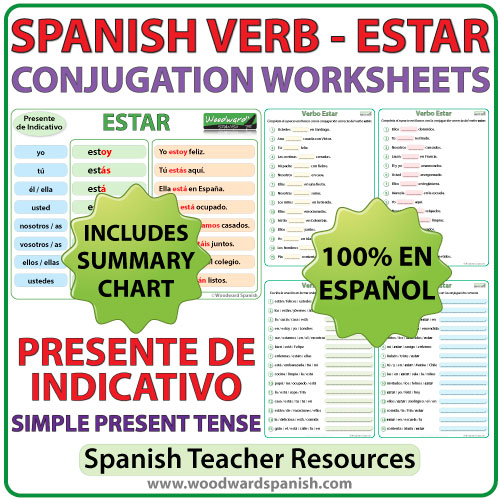 Spanish Verb Estar Chart