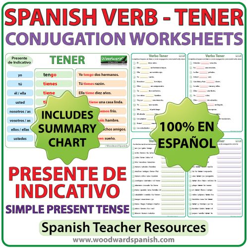 Spanish Tener Chart