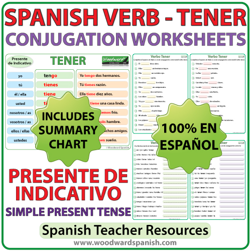 Spanish Verb Tener Worksheet