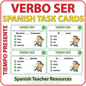SER Present Tense - Spanish Task Cards
