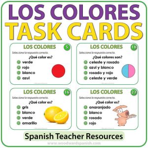 Los Colores - Spanish Colors Task Cards