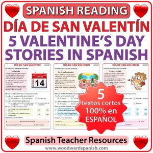 Spanish Valentine's Day Reading - 5 historias cortas del Día de San Valentín