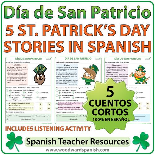 Día de San Patricio - 5 cuentos cortos en español - Spanish Stories about Saint Patrick's Day